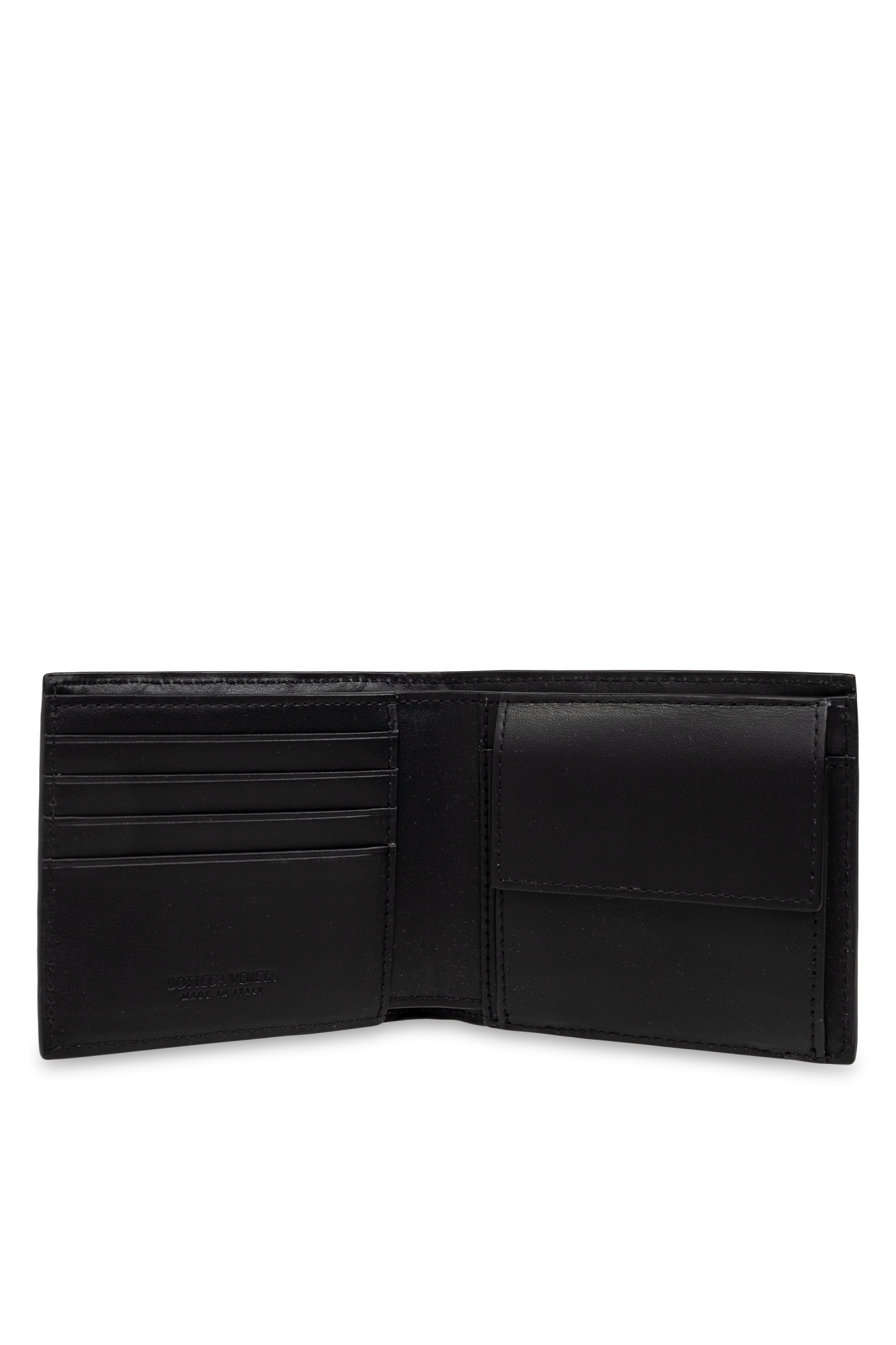 Preto Leather Folding Wallet Bottega Veneta - Vitkac Brazil